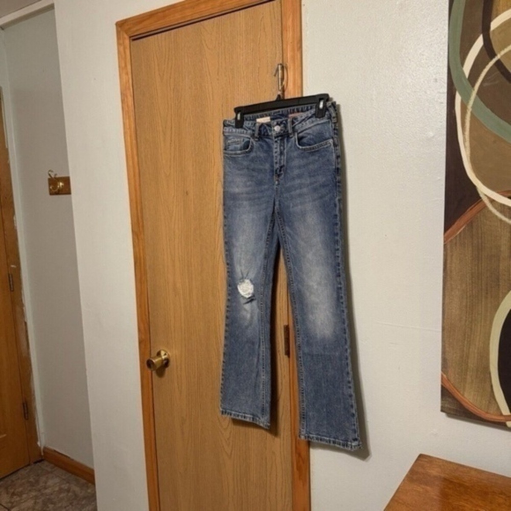 Pilcro & The Letterpress Size 26 Medium Wash Mid-Rise Bootcut Jeans - EUC